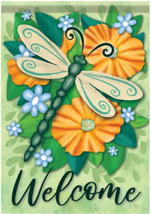 EB Garden Flag - Dragonfly Love 53811
