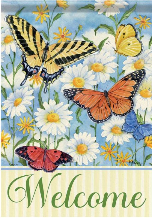 EB Large Flag - B'Flies & Daisies 54791