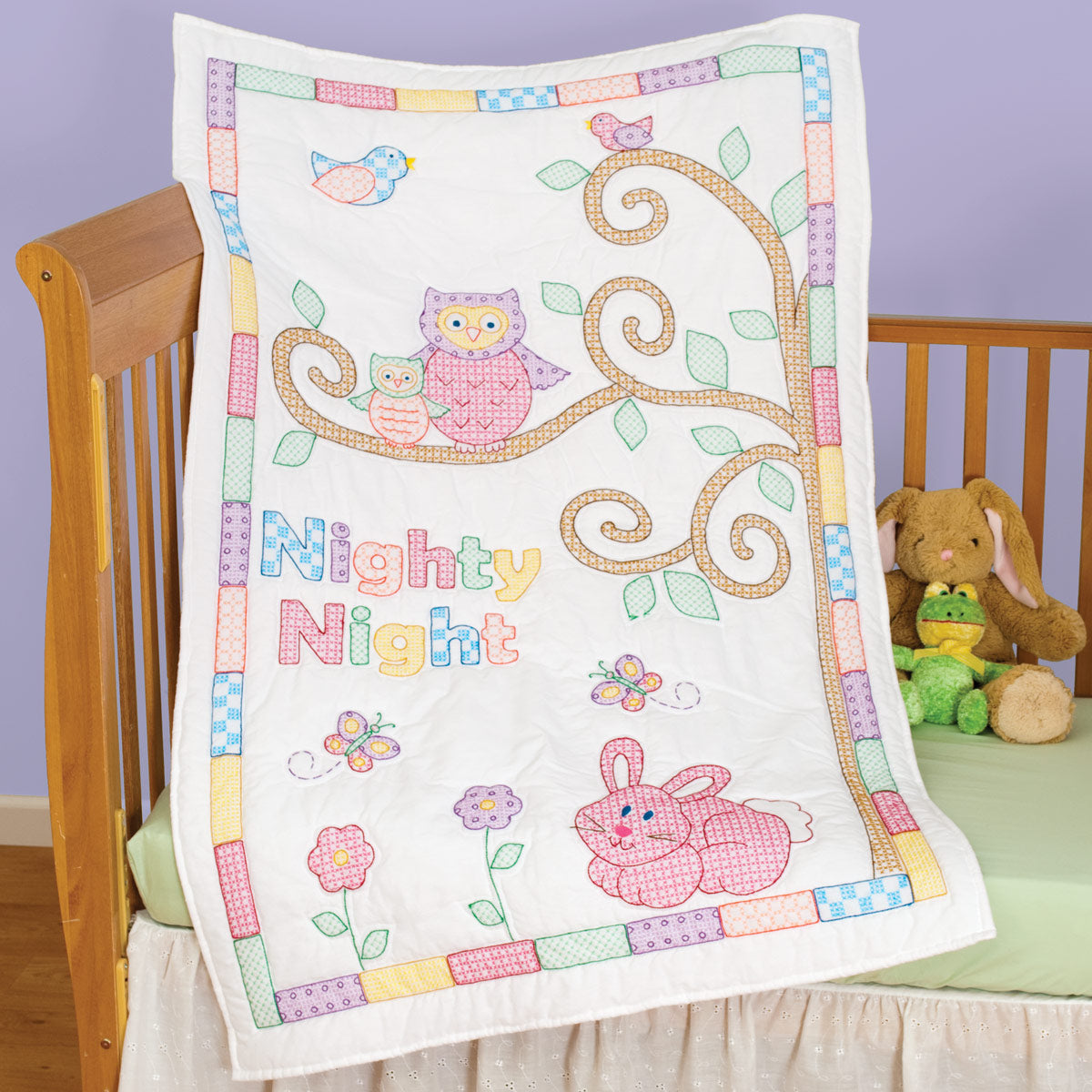 Crib Quilt Top - Owl 506