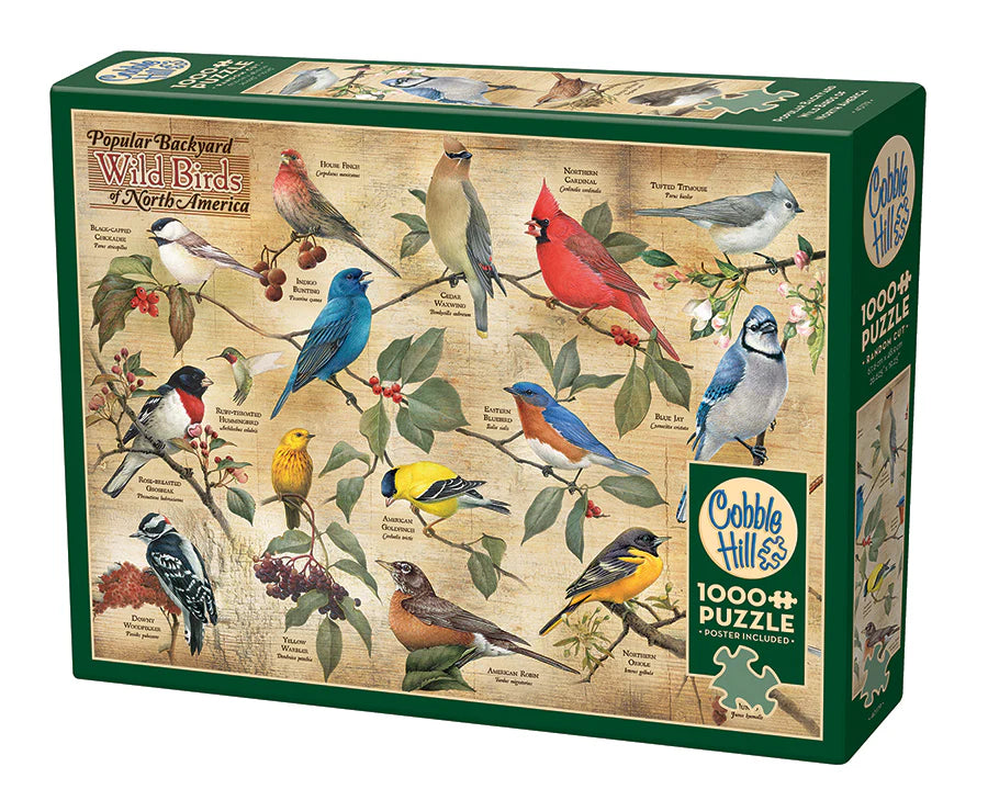 Puzzle 1000pc - Popular Backyard Wild Birds Of N.A 40179