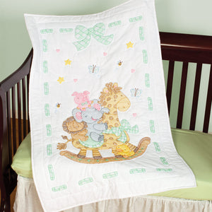 Crib Quilt Top - Giraffe & Friend 456
