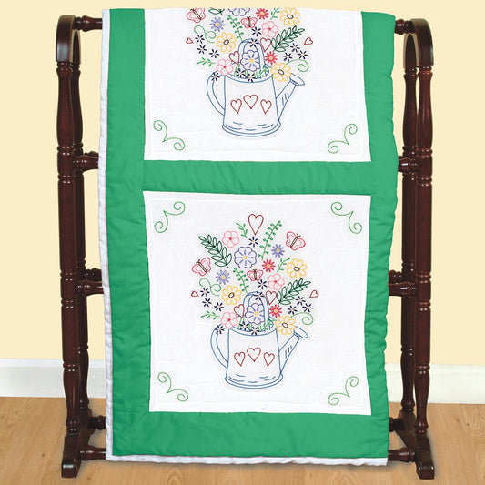 18" Quilt Block - Watering Can 637