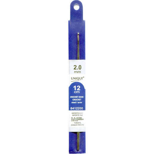 Steel Crochet Hook 12cm - 2.0mm