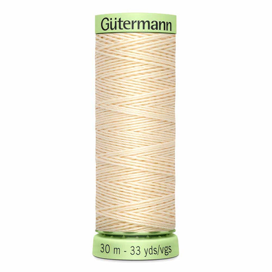 Gut Poly Thread Top Stitch 30m - Ivory 800