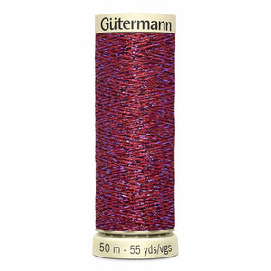 Gut Metallic Sparkle Thread 50m - Red/Purple 0247