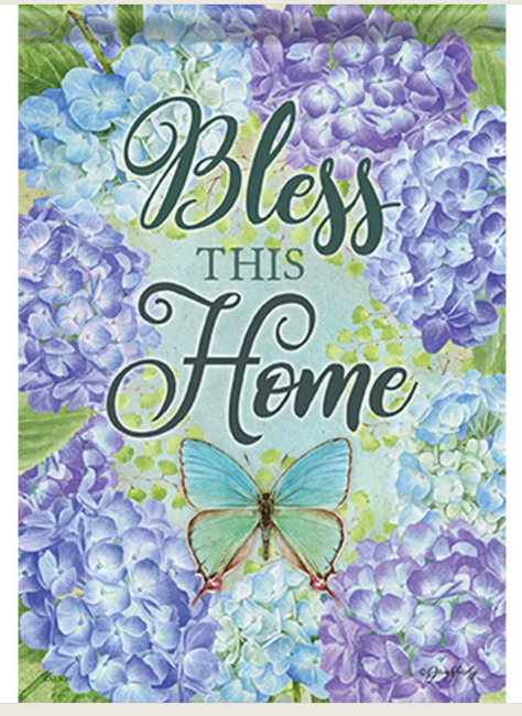 *EB Garden Flag - Hydrangea Frame