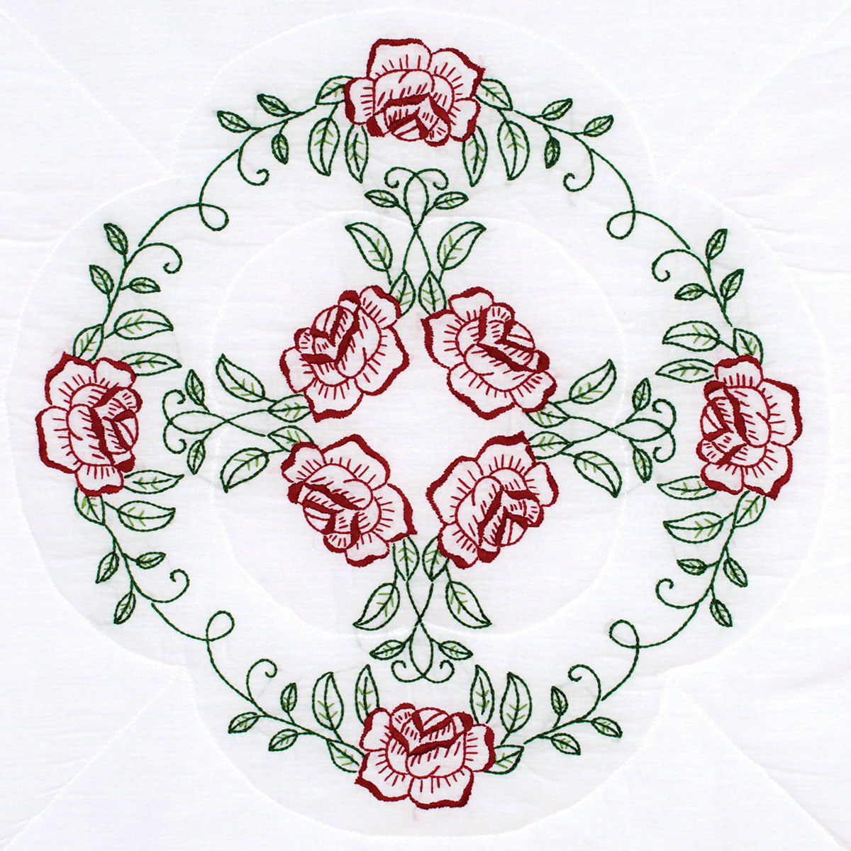 18" Quilt Blocks - Circle Of Roses 698