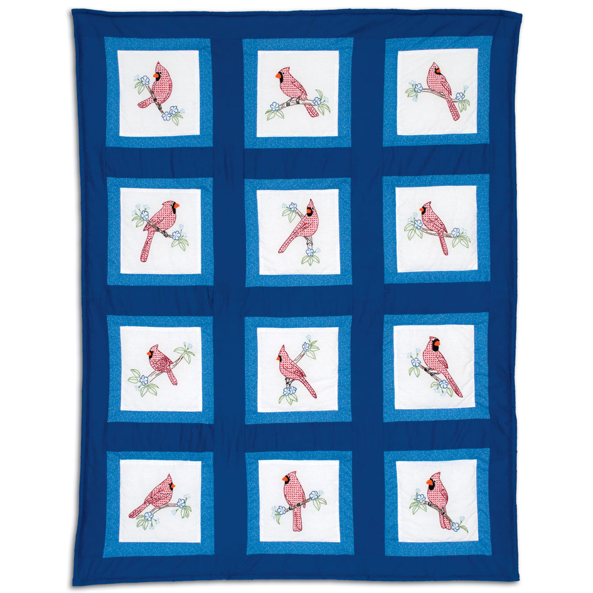 JD 9" Theme Quilt Block - Cardinals 912