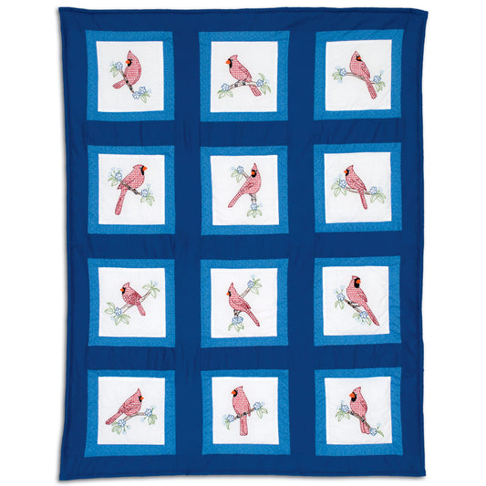 JD 9" Theme Quilt Block - Cardinals 912