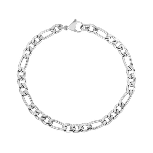 ARZ Bracelet - Steel Figaro Link 5mm 8.5"
