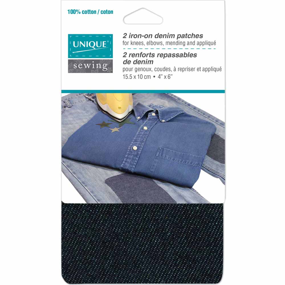 Unique Iron On Patch 2pk Dk Demin 3040004