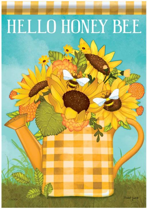 EB Large Flag - Gingham Watering Can 54778