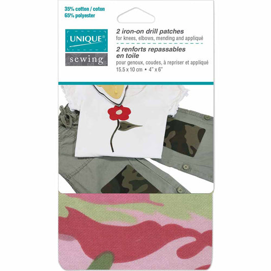 Unique Iron On Patch 2pk Camo Pink 3040111