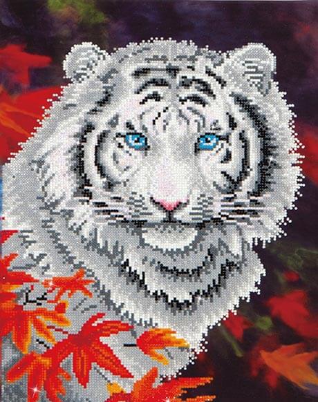 Diamond Dotz - White Tiger In Autumn DD7.006