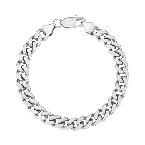 ARZ Bracelet - Miami Cuban Link 8mm 7.5" Silver
