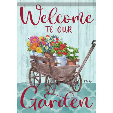 EB Garden Flag - Flower Cart