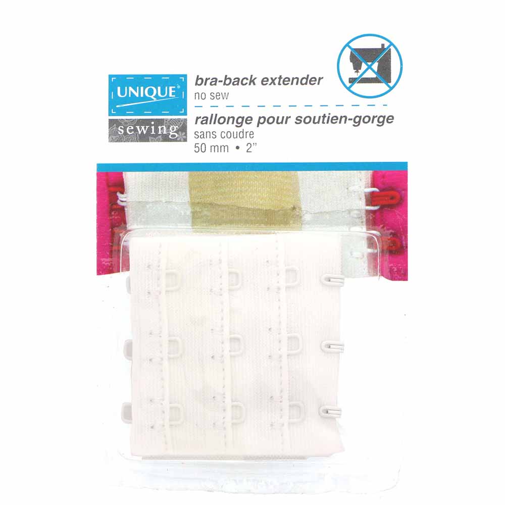 Unique Sewing Bra-Back Extender White 50mm 2" 3044030