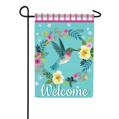 EB Garden Flag - Hummingbird Wreath