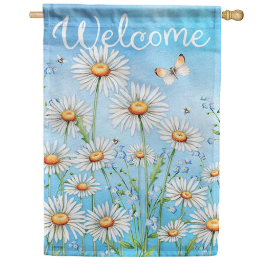 EB Lg  Flag - Daisies Welcome