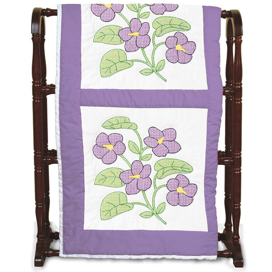 *18" Quilt Block - Violets 627