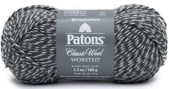 Patons Classic Wool Worsted 100g - Dark Grey Marl 77252