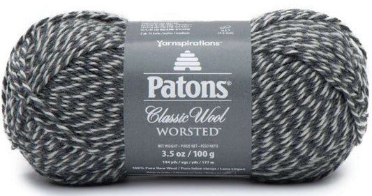 Patons Classic Wool Worsted 100g - Dark Grey Marl 77252