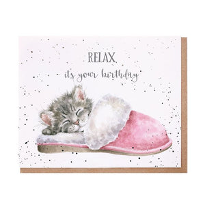 Wrendale Card - The Sleepy kitten