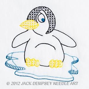 *9" Quilt Blocks Penguin 578
