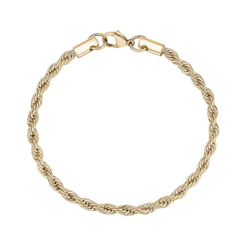 ARZ Bracelet - Rope 4mm 9" Gold