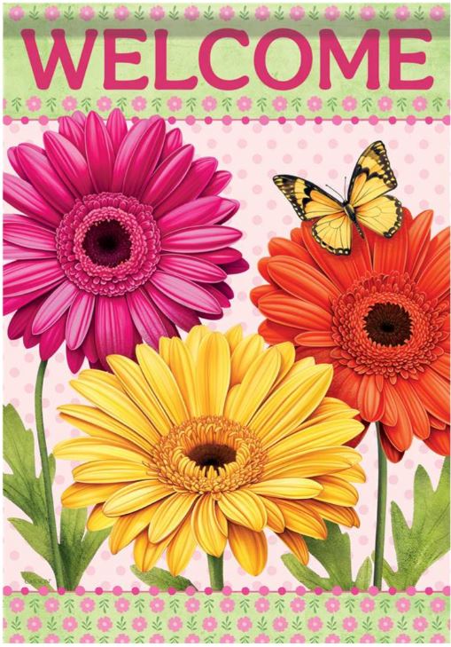 EB Large Flag - Bright Gerberas 54832
