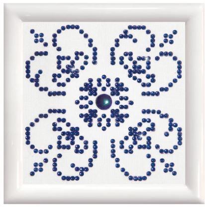 Diamond Dotz - Blue On White W/Frame DD1.004F