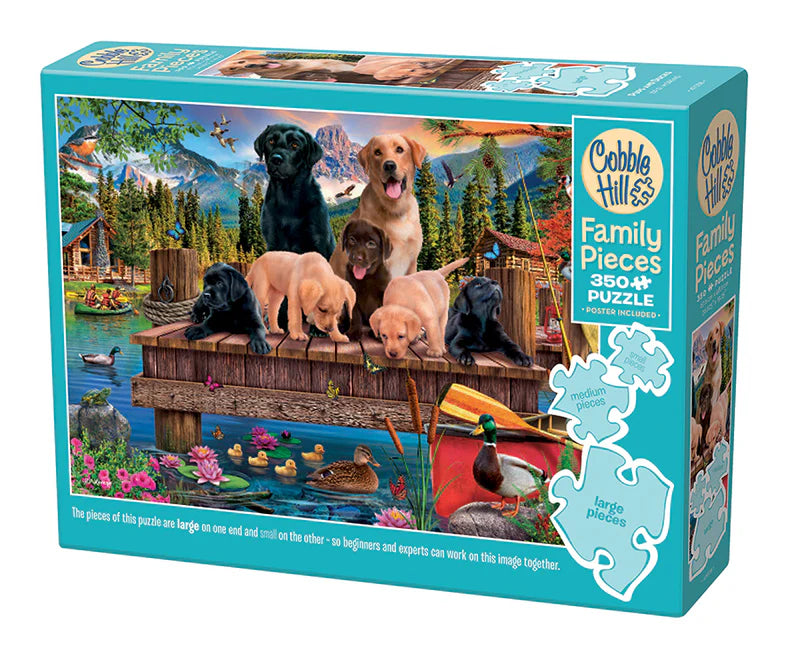 Family Puzzle 350pc - Pups and Ducks 47038