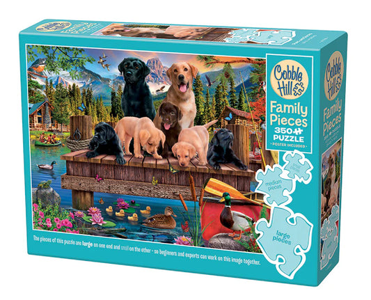 Family Puzzle 350pc - Pups and Ducks 47038