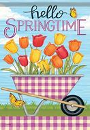 EB Garden Flag - Spring Wheelbarrow