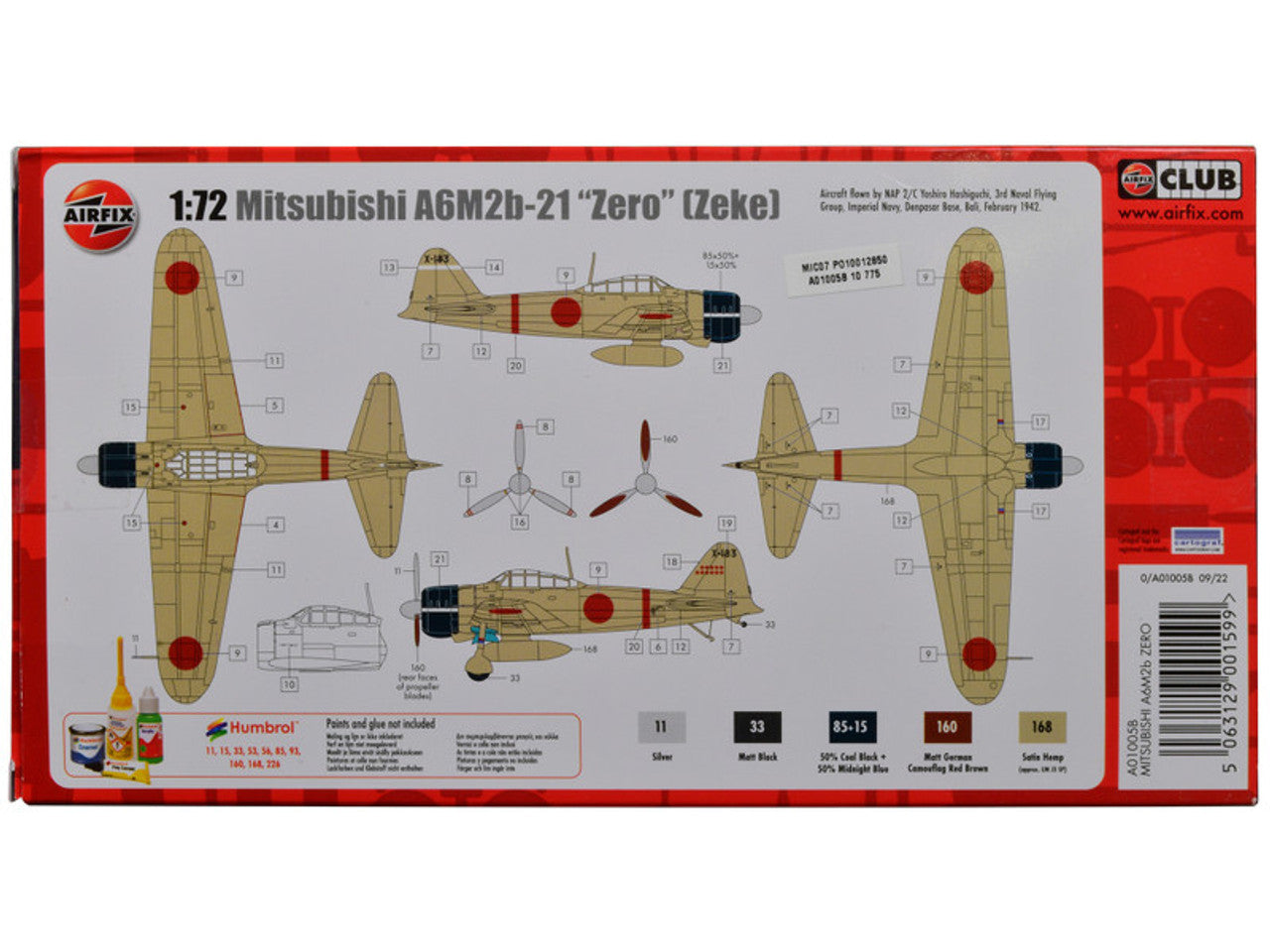 VT AIR Model - 1/72 Mitsubishi A6M2b Zero