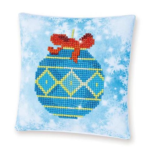 Diamond Dotz - Blue Bauble Pillow - Beginners DDP2.020