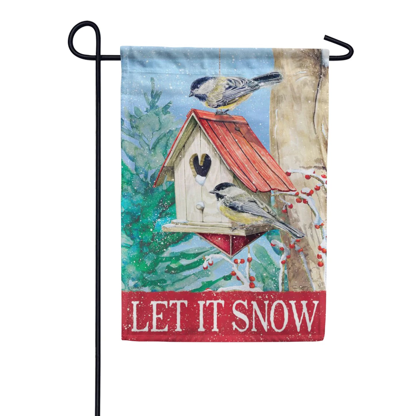 EB Garden Flag - Red Roof Birdhouse
