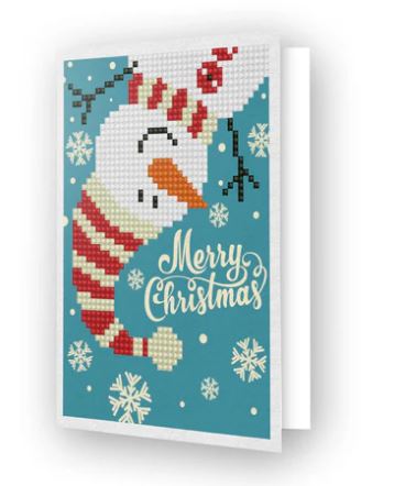 Diamond Dotz Greeting Card - Merry Christmas Snowman DDG.019