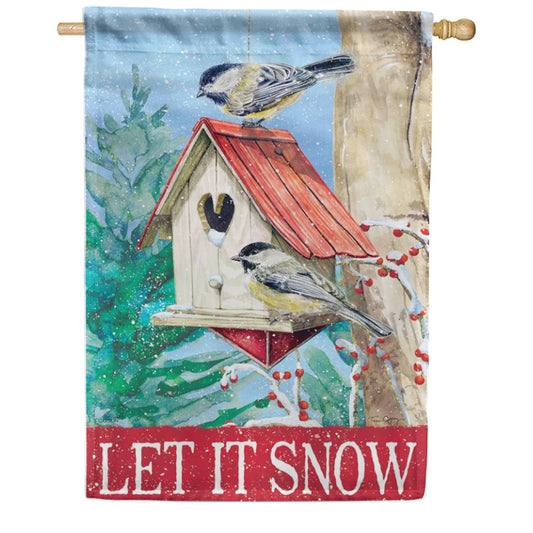 EB Lg Flag - Red Roof Birdhouse