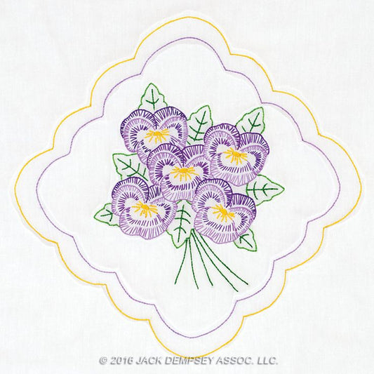 *18" Quilt Blocks - Pansies 629