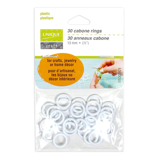 Unique 1/2" Cabone Rings 30pc 8500901
