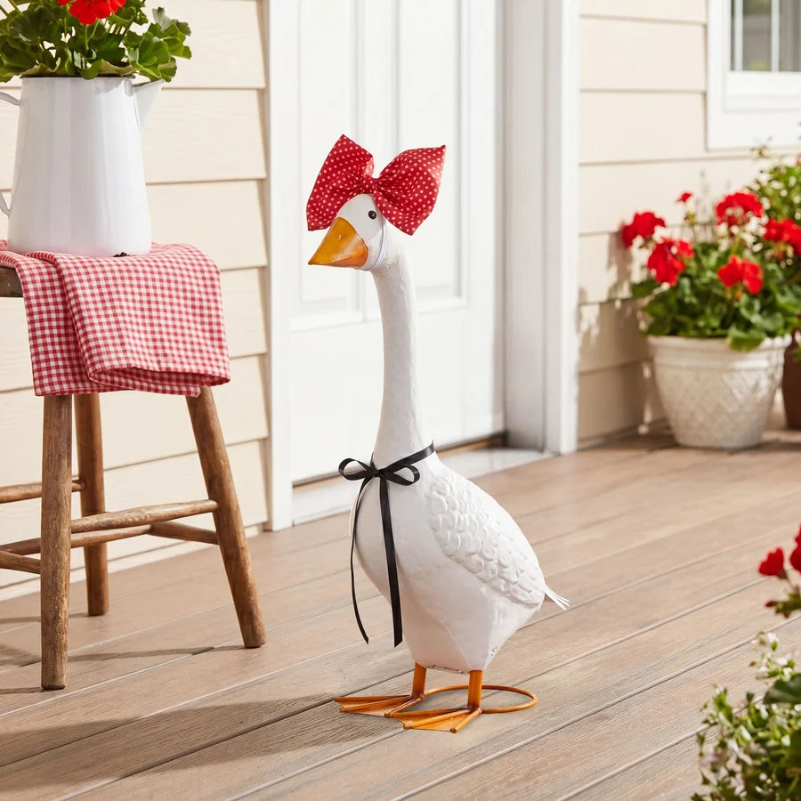 EE Porch Goose Accessory Set - Polka Dot Bow & Ribbon Tie
