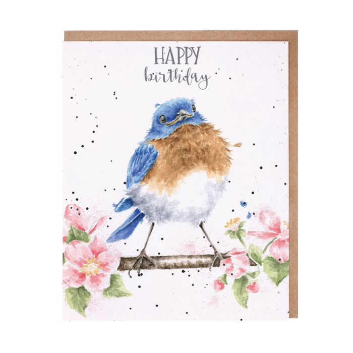 Wrendale Card - The Bluebirds Song - Happy Birthday