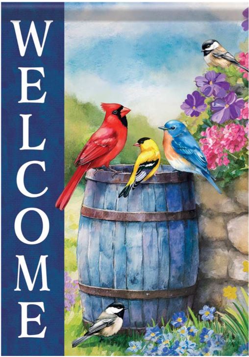 EB Garden Flag - Songbird Barrell 53883