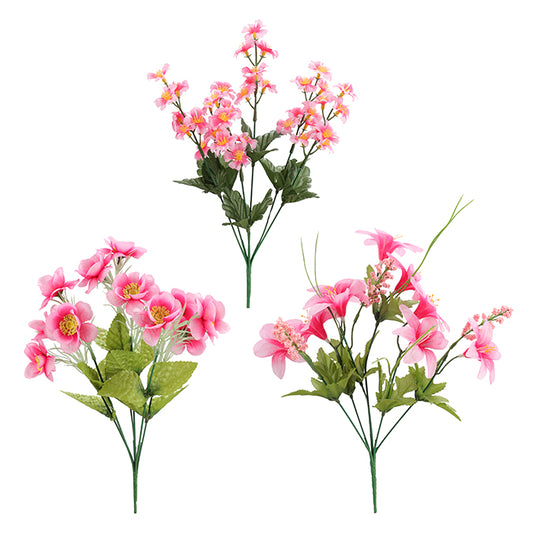 DD Flower Bush Pink 16"