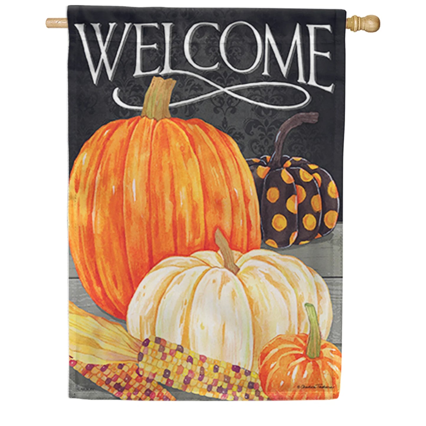 EB Lg Flag - Pumpkin Trio