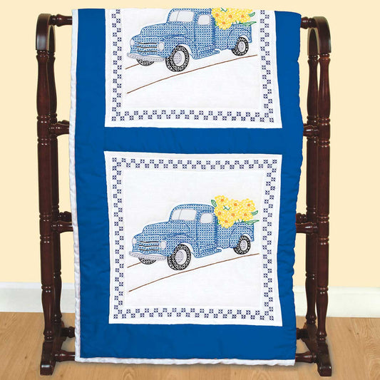 18" Quilt Block - Flower Delivery 714