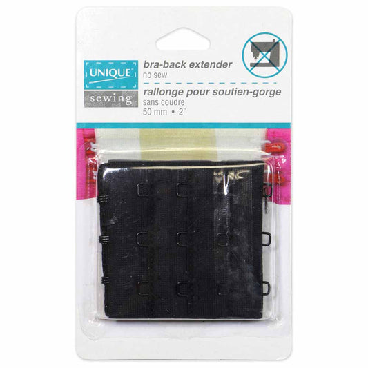 Unique Sewing Bra-Back Extender Black 50mm 2" 3044035