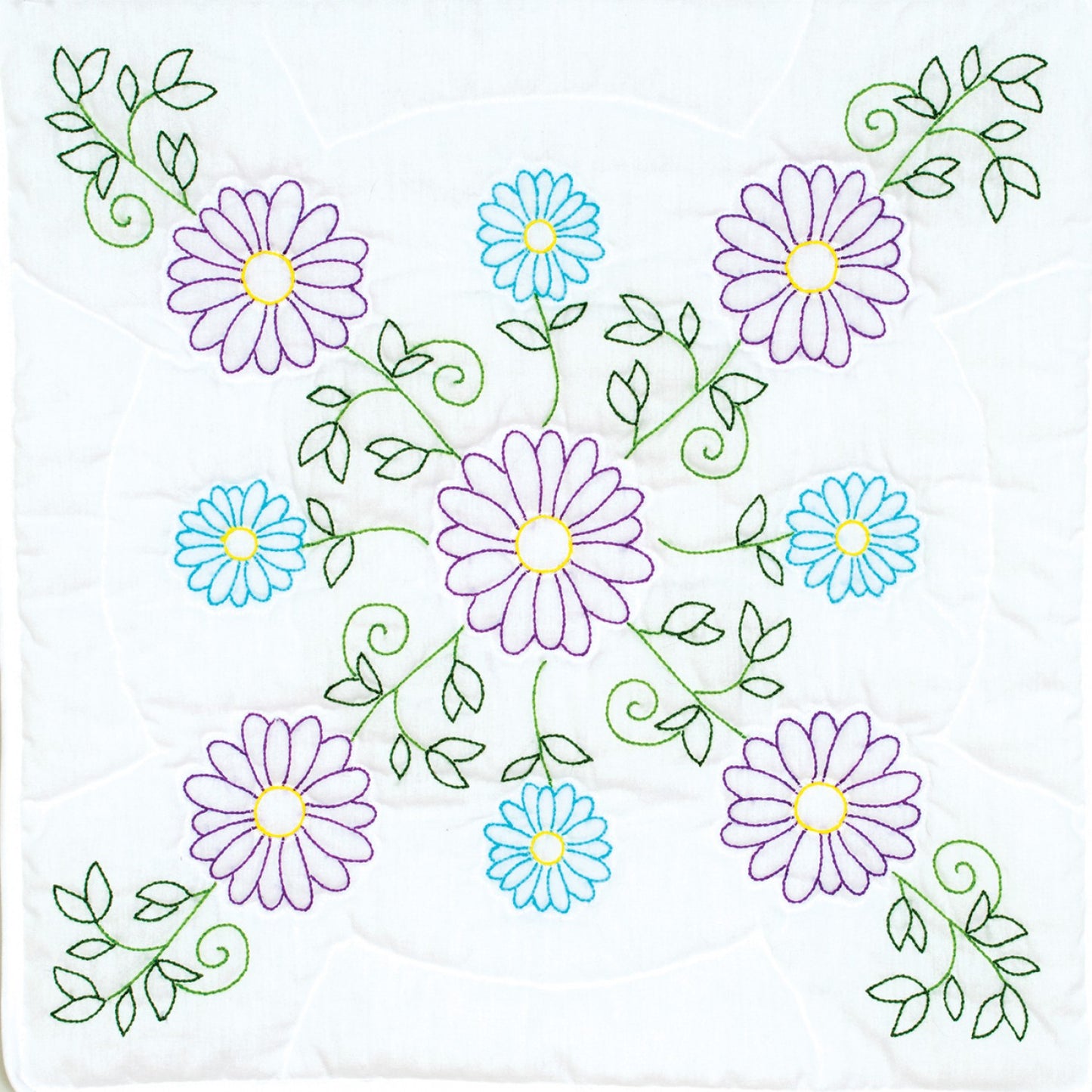 *18" Quilt Blocks Daisies 553