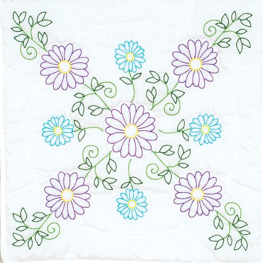 *18" Quilt Blocks Daisies 553